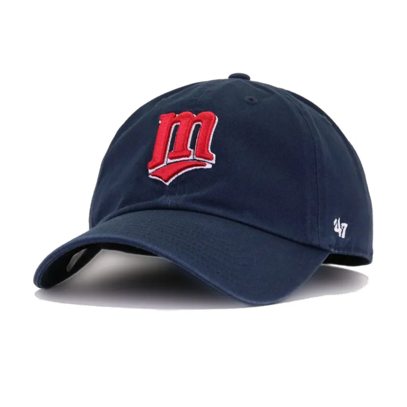 Minnesota Twins Navy Cooperstown 47 Brand Clean Up Dad Hat made by 47
