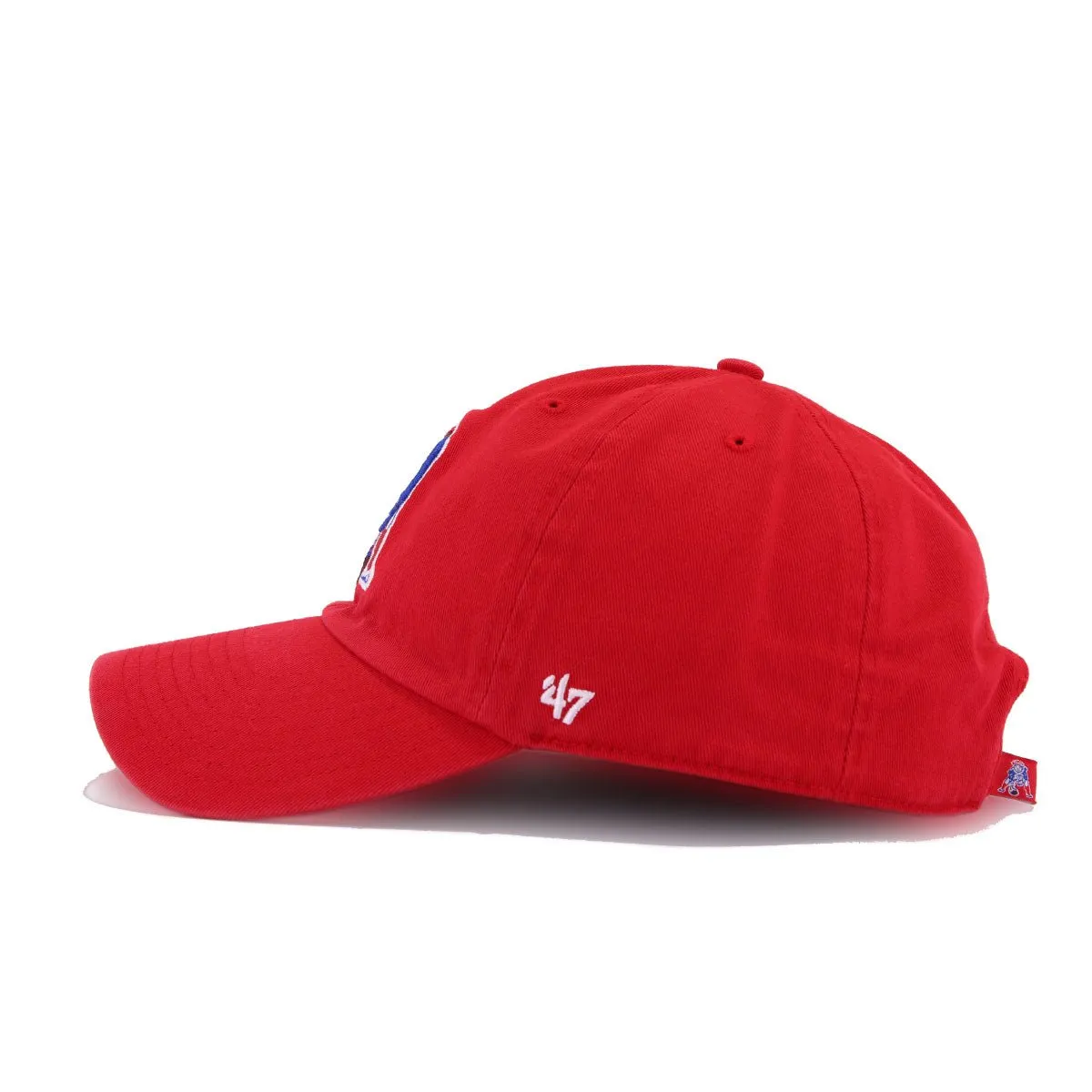 New England Patriots Legacy Scarlet 47 Brand Clean Up Dad Hat sold by Hat Heaven product image thumbnail 2
