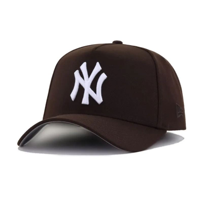 New York Yankees Burnt Wood New Era 9Forty A-Frame Snapback sold by Hat Heaven