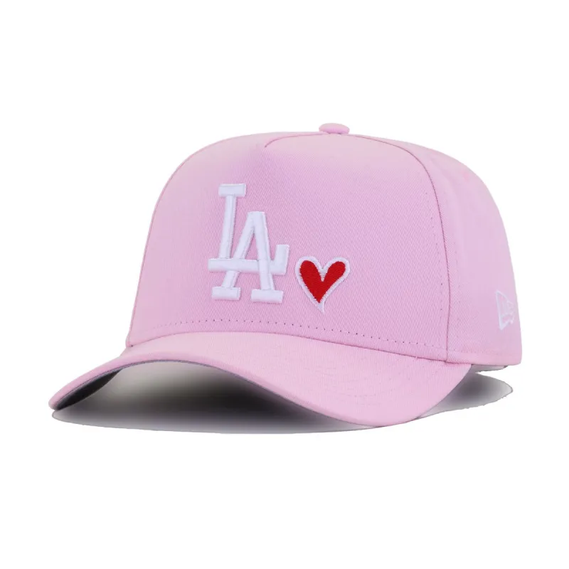 Los Angeles Dodgers Pink HEART New Era 9Forty A-Frame Snapback made by New Era