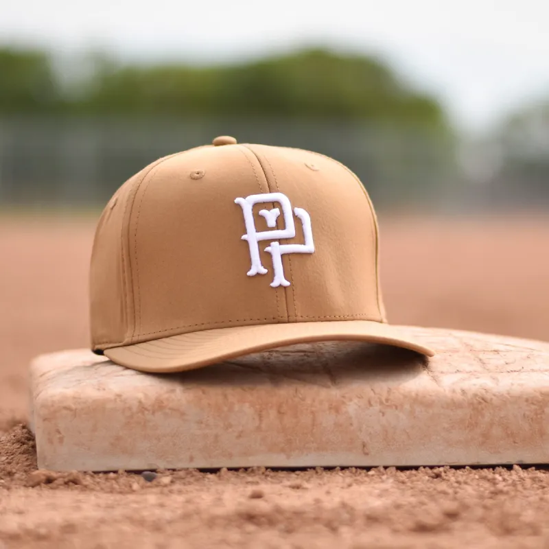 Unisex - Monogram Athletic Snapback - Toffee made by Prairie Proud