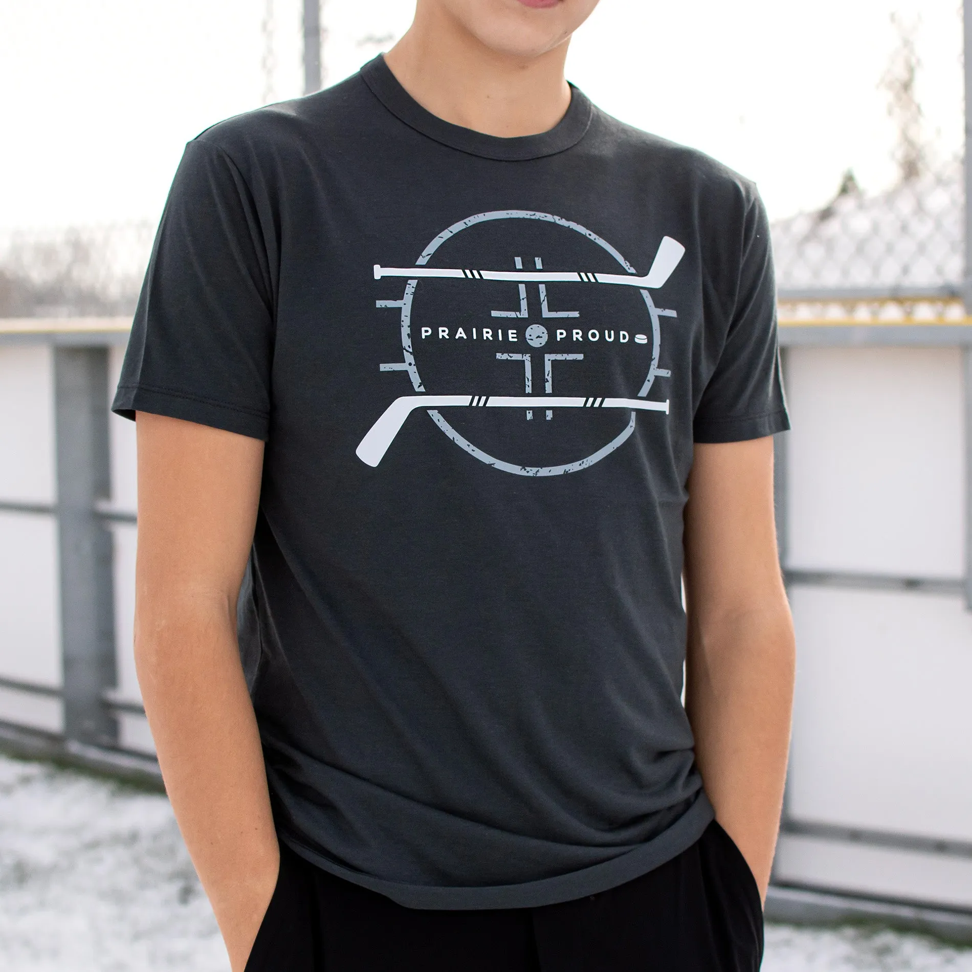 Unisex - Powerplay Crew T - Charcoal sold by Prairie Proud product image thumbnail 2