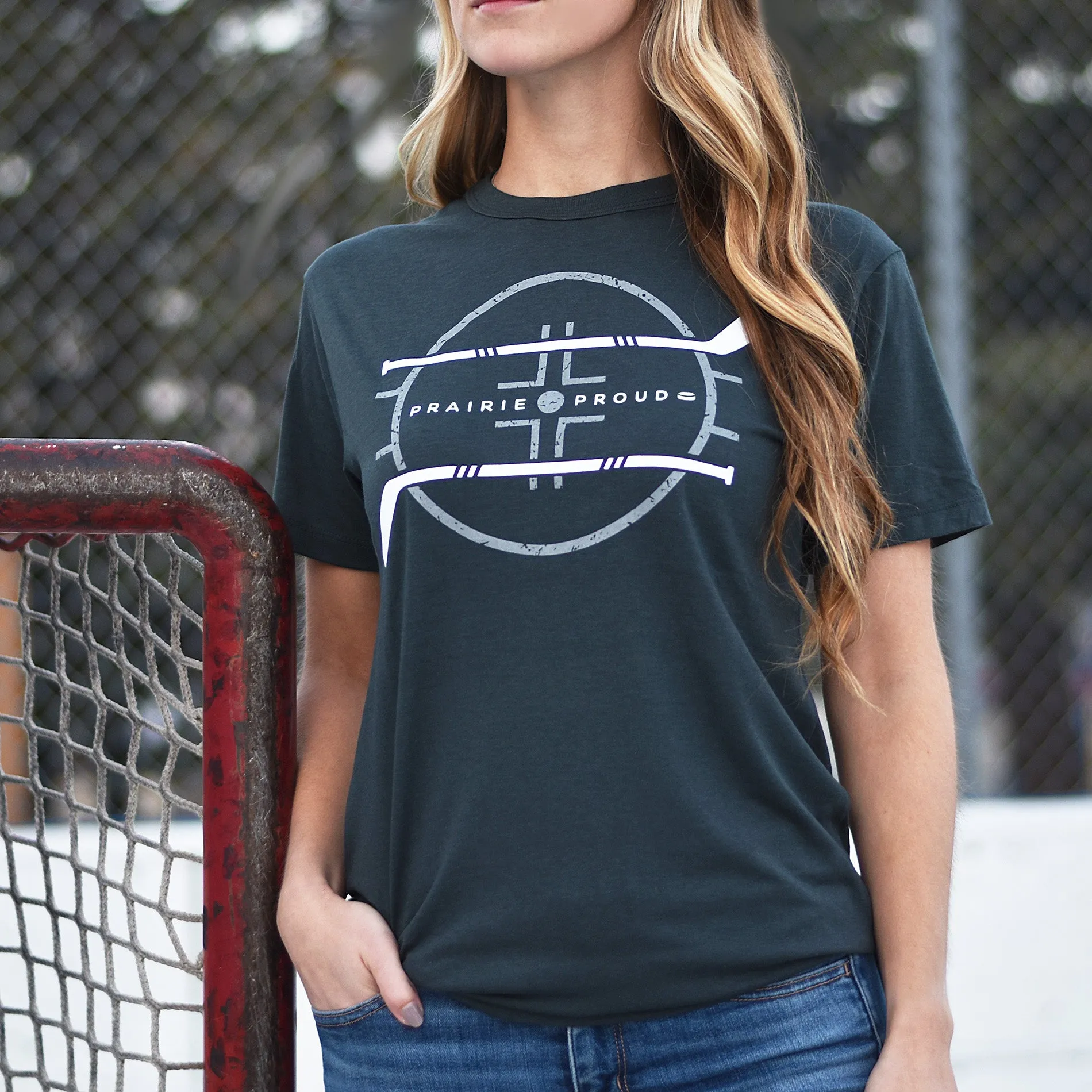 Unisex - Powerplay Crew T - Charcoal sold by Prairie Proud