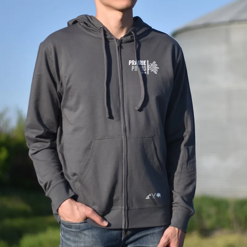 Unisex - Sheaf 2.0 Zip Hood- Smoke made by Prairie Proud