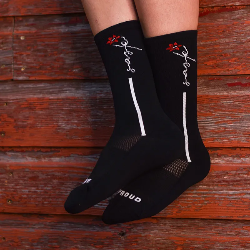 Unisex - Sask 5.0 Socks - Black sold by Prairie Proud