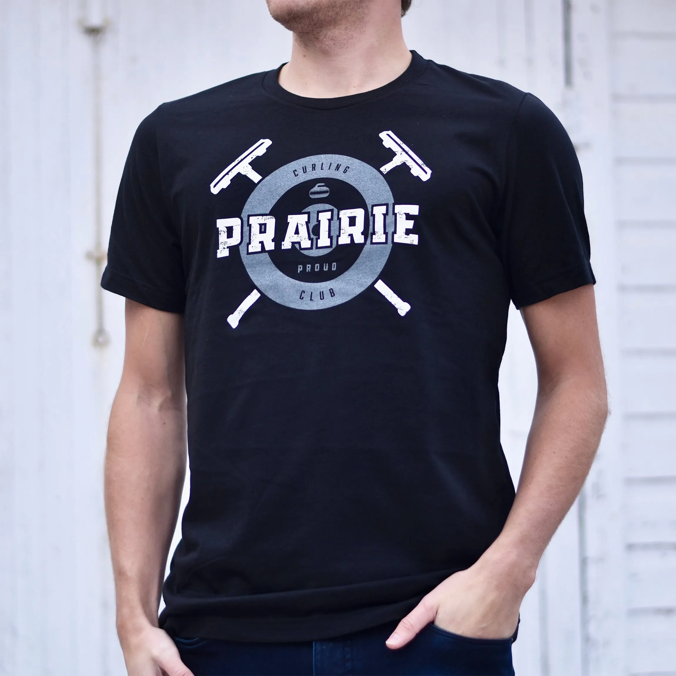 Unisex - Bonspiel 2.0 Crew T - Black sold by Prairie Proud