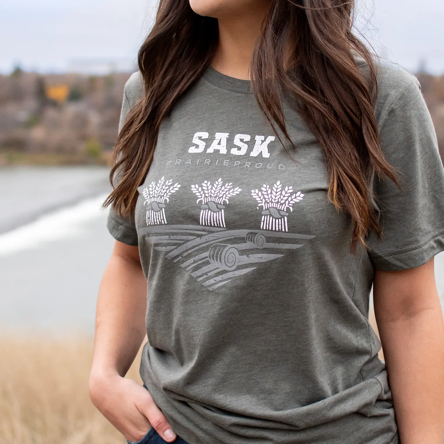 Unisex - Sask 7.0 Crew T - Heather Military sold by Prairie Proud product image thumbnail 2