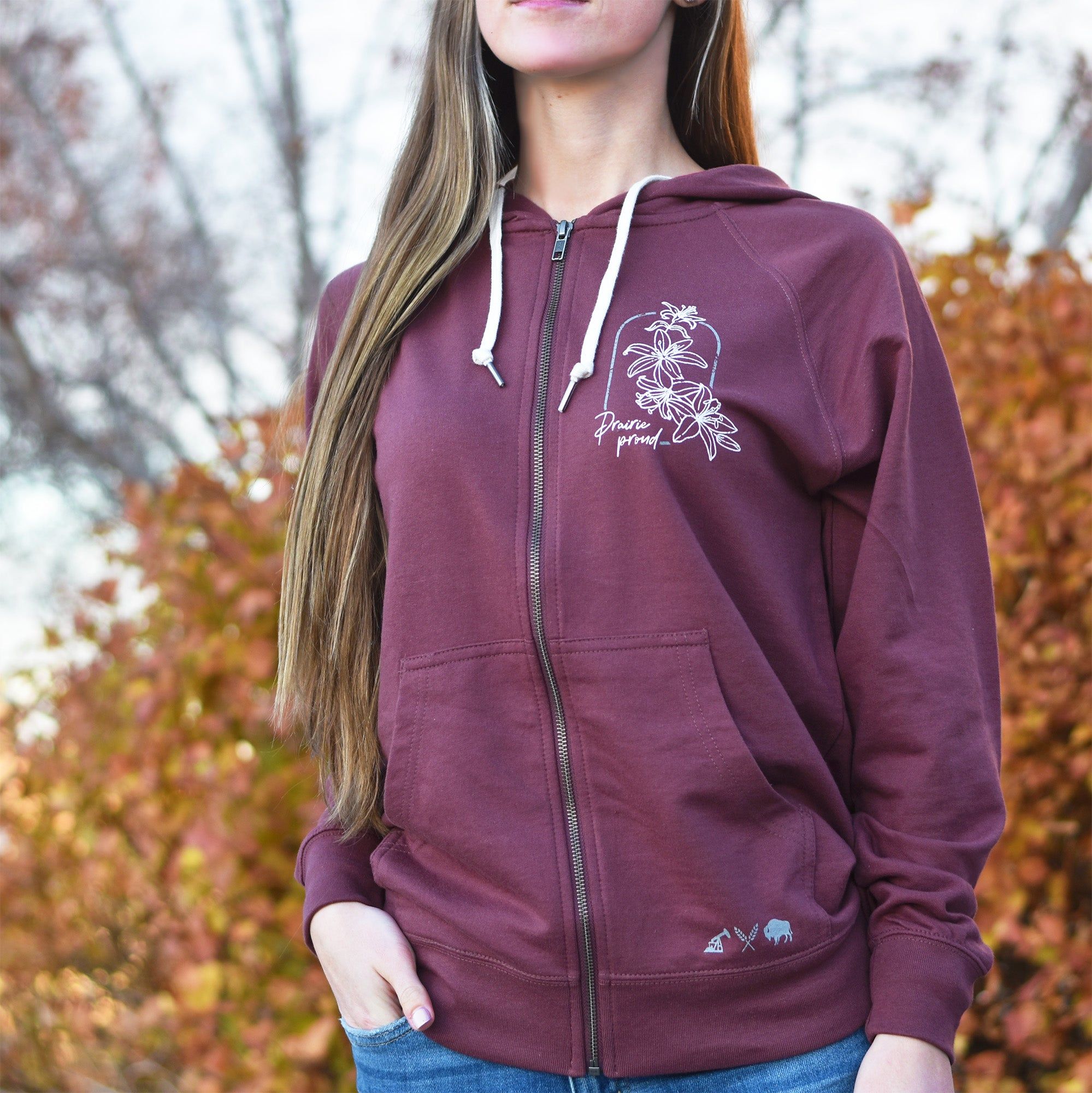 Ladies - Lily Zip Hood - Rosewood sold by Prairie Proud product image thumbnail 2