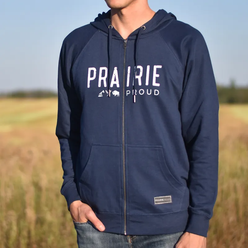 Unisex - Prairie Zip Hood - Navy sold by Prairie Proud