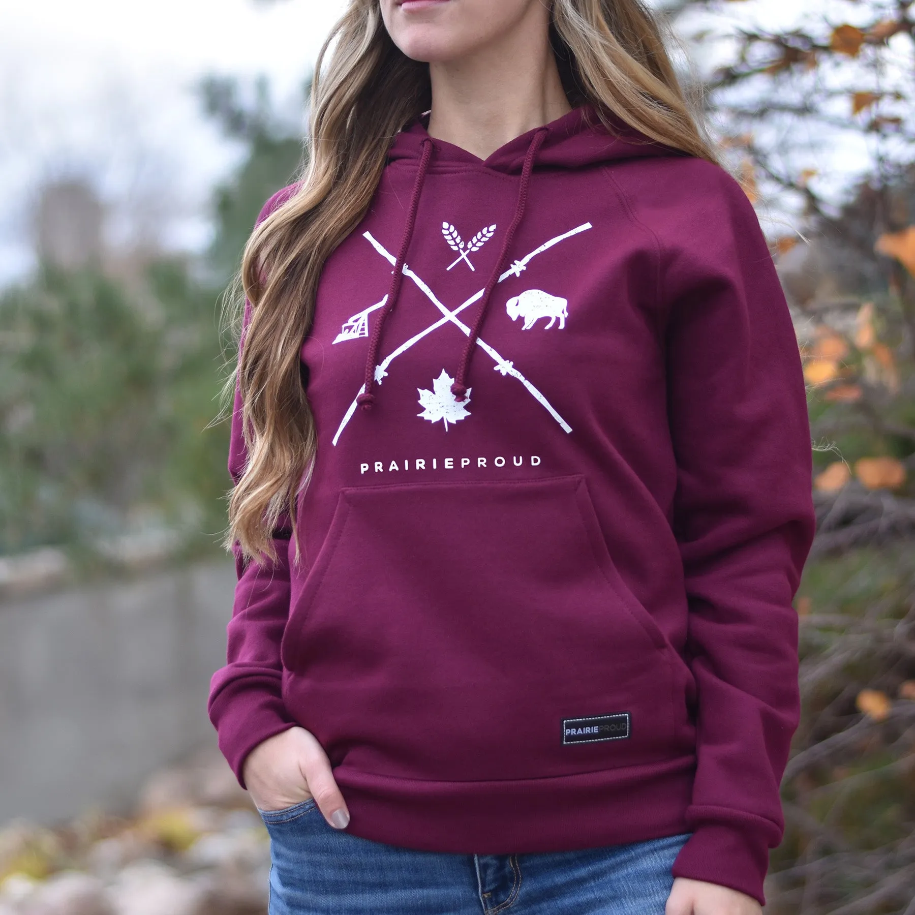 Ladies - Barb Wire Hood - Sangria sold by Prairie Proud