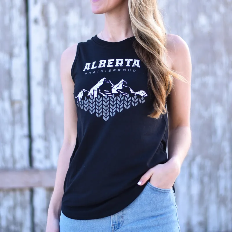 Ladies - Alberta 7.0 Scoop Tank - Black sold by Prairie Proud