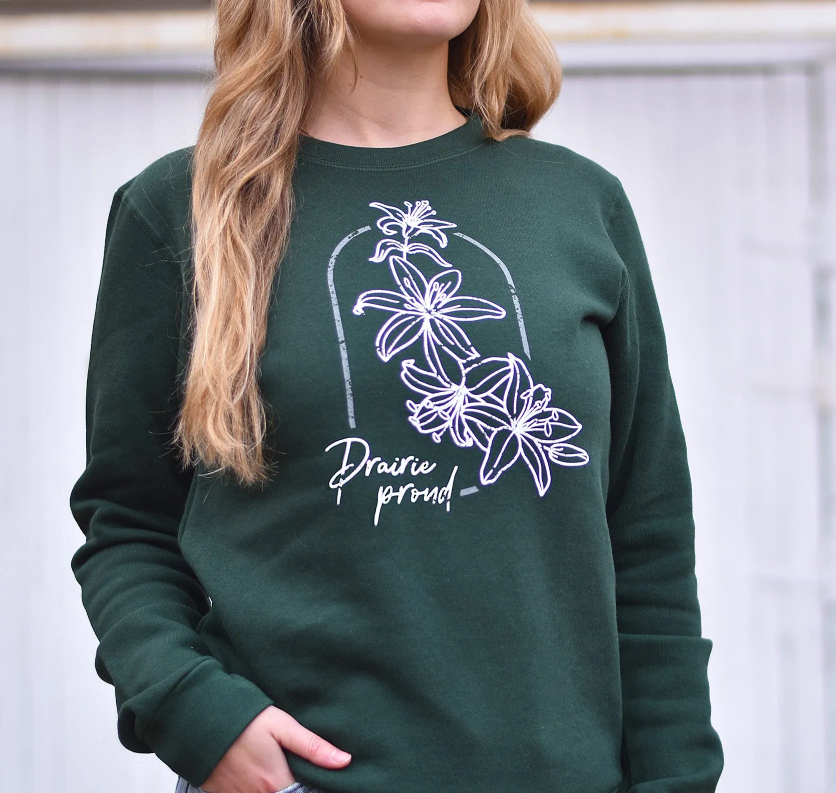 Ladies - Lily Crew Sweater - Forest sold by Prairie Proud product image thumbnail 2