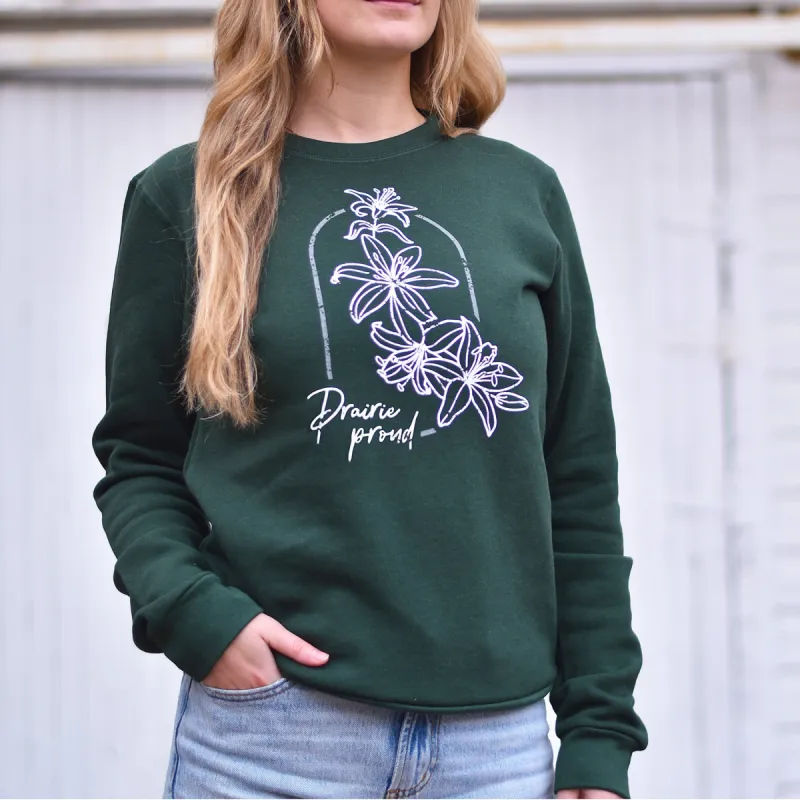 Ladies - Lily Crew Sweater - Forest sold by Prairie Proud