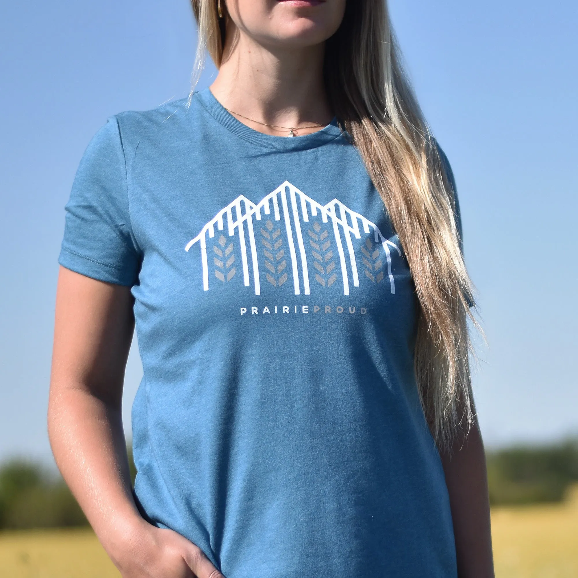 Ladies - Farmhouse Boyfriend T - Heather Teal sold by Prairie Proud product image thumbnail 2