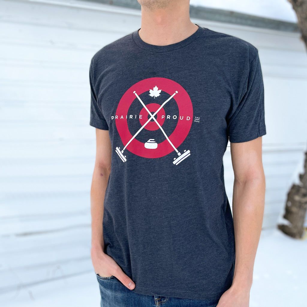 Unisex - Bonspiel Crew T - Heather Charcoal sold by Prairie Proud