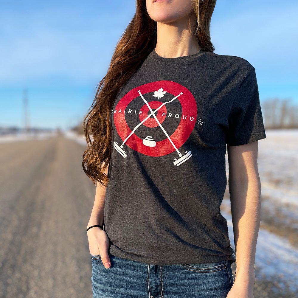 Unisex - Bonspiel Crew T - Heather Charcoal sold by Prairie Proud product image thumbnail 2
