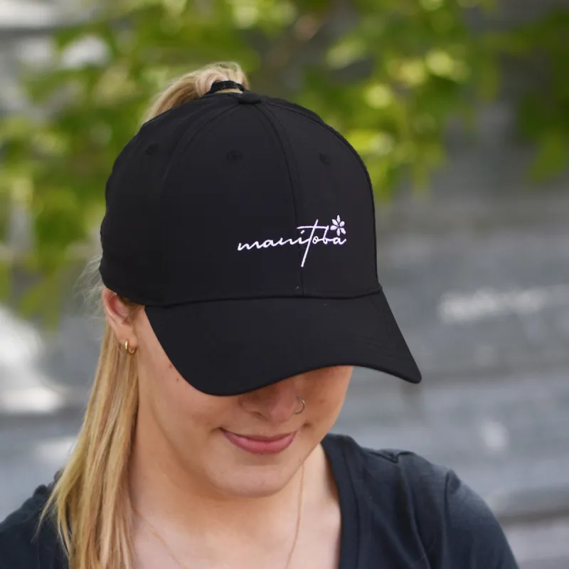 Unisex - Manitoba 5.0 Ponytail Snapback - Black sold by Prairie Proud