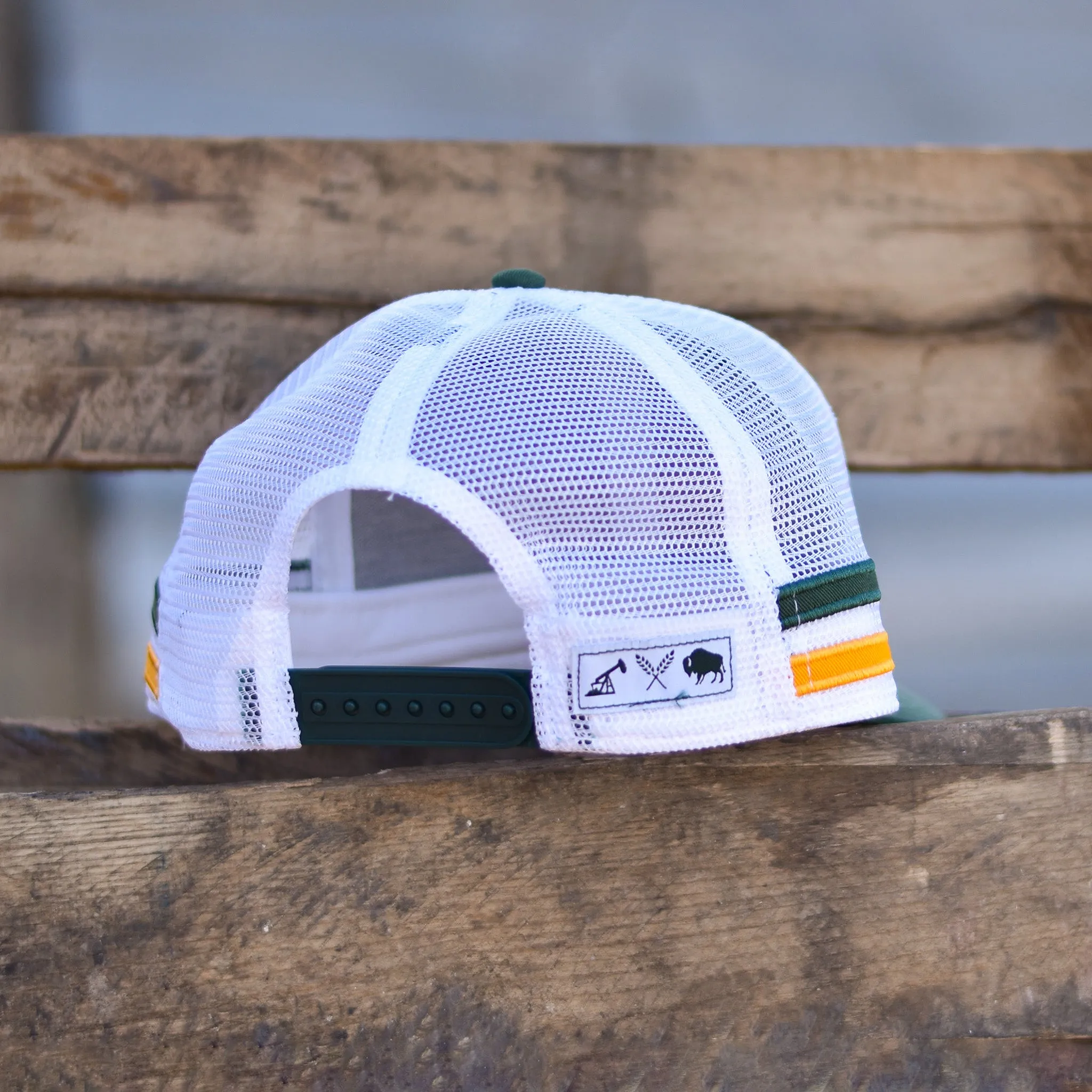 Unisex - Retro Trucker - Forest / White / Gold sold by Prairie Proud product image thumbnail 2