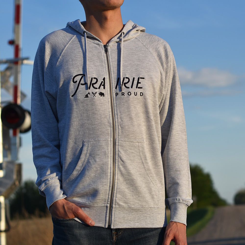 Unisex - Backroad Zip Hood - Heather White sold by Prairie Proud product image thumbnail 2