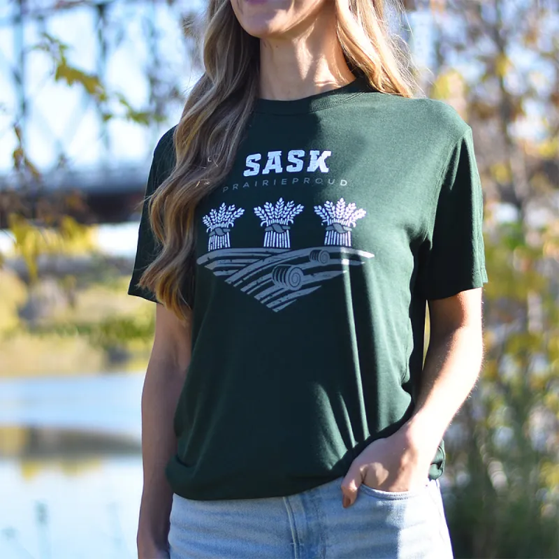 Unisex - Sask 7.0 Crew T - Forest sold by Prairie Proud