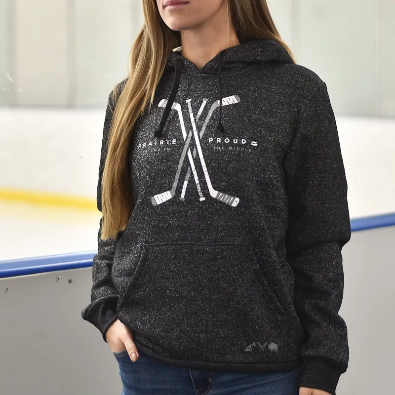 Unisex - Sticks in the Middle Hood - Heather Charcoal sold by Prairie Proud