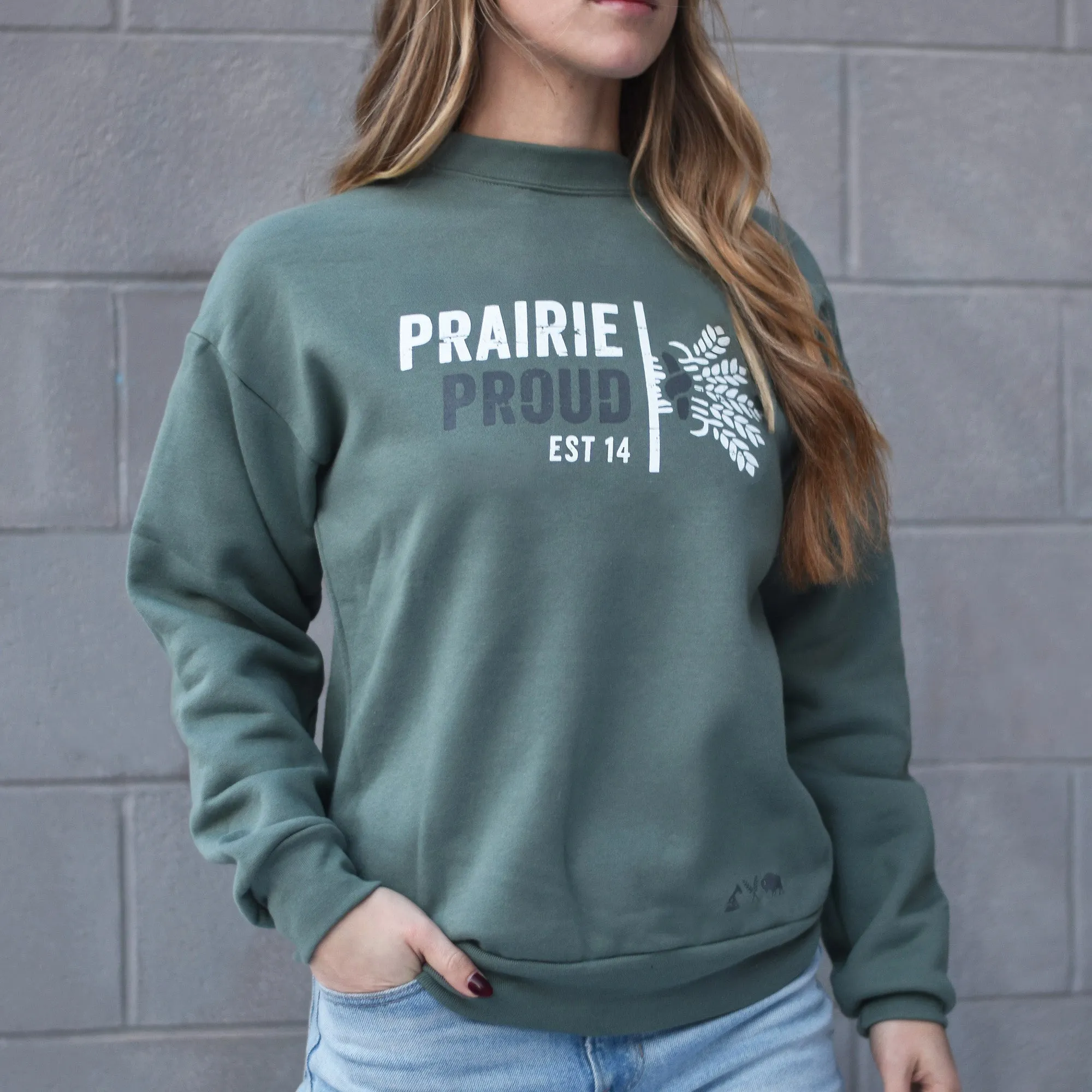 Unisex - Sheaf 2.0 Drop Shoulder Sweater - Dusty Green sold by Prairie Proud