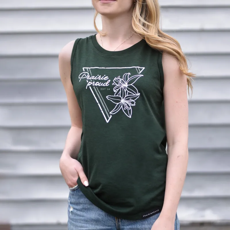 Ladies - Lily 2.0 Scoop Tank - Forest sold by Prairie Proud