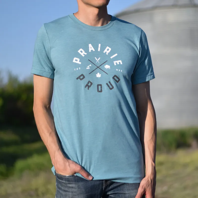 Unisex - Axle Crew T - Dusty Teal sold by Prairie Proud