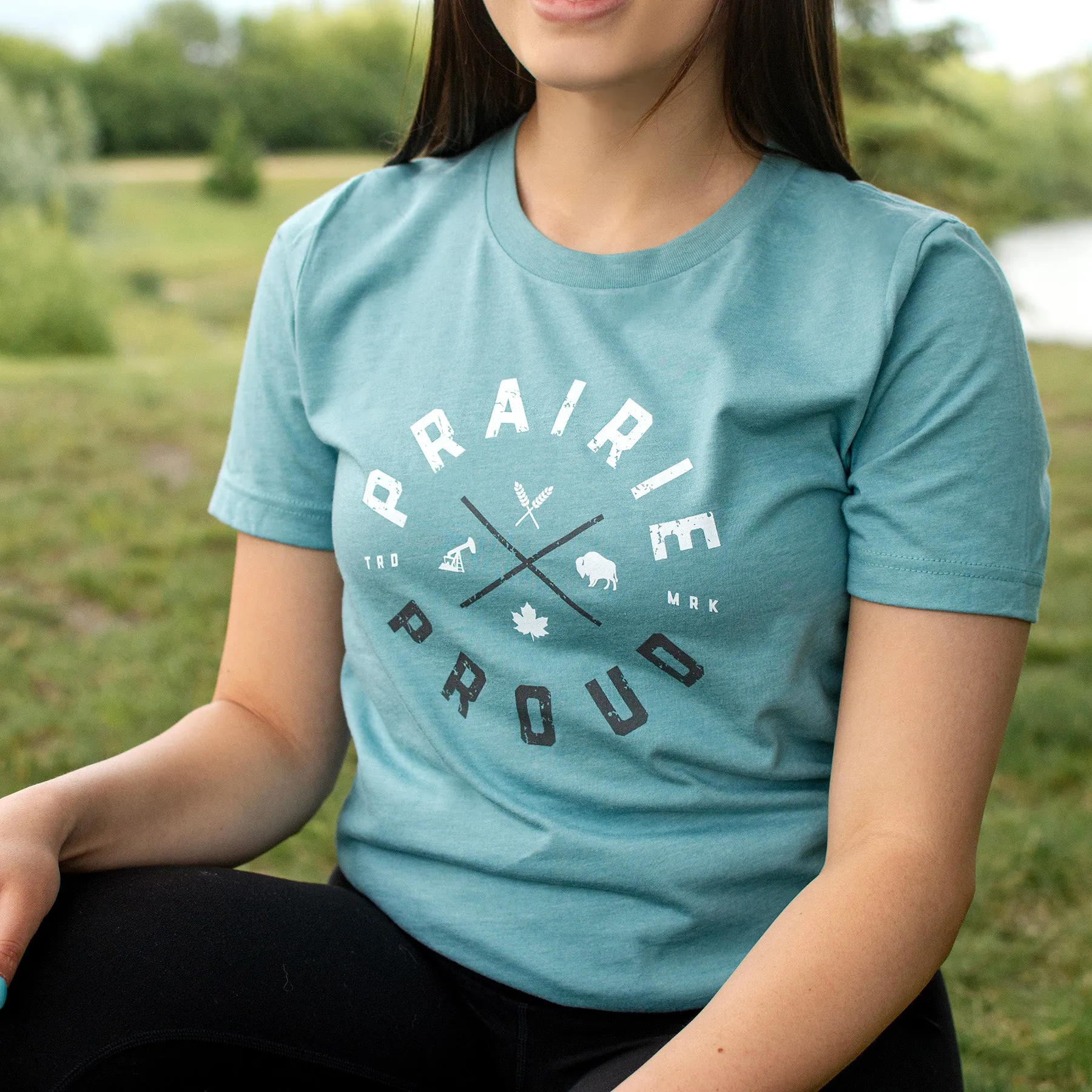 Unisex - Axle Crew T - Dusty Teal sold by Prairie Proud product image thumbnail 2