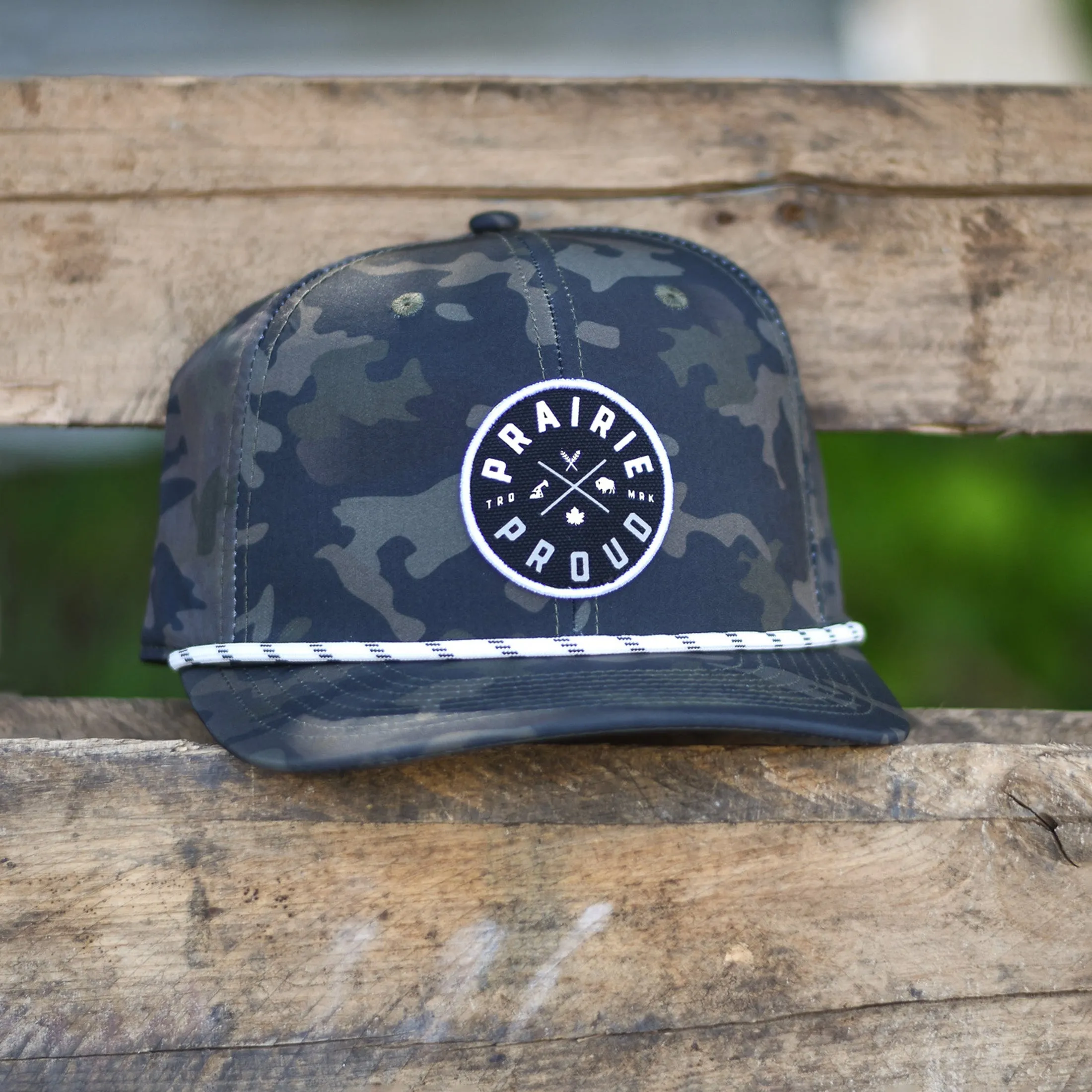 Unisex - Axle Snapback - Camo / White sold by Prairie Proud