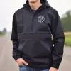 Unisex - Axle Half Zip Windbreaker - Black sold by Prairie Proud