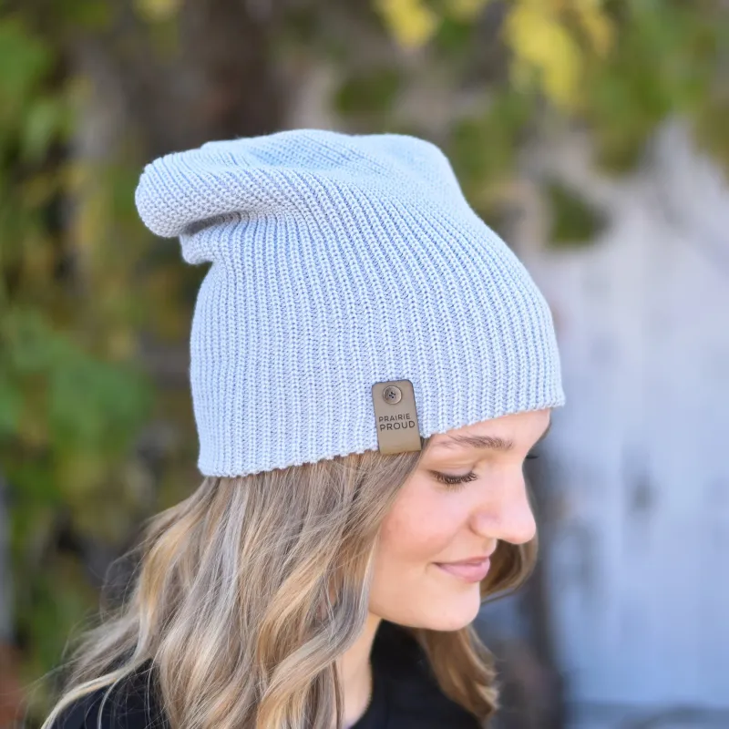Unisex - Windchill Slouch / Beanie - Silver sold by Prairie Proud