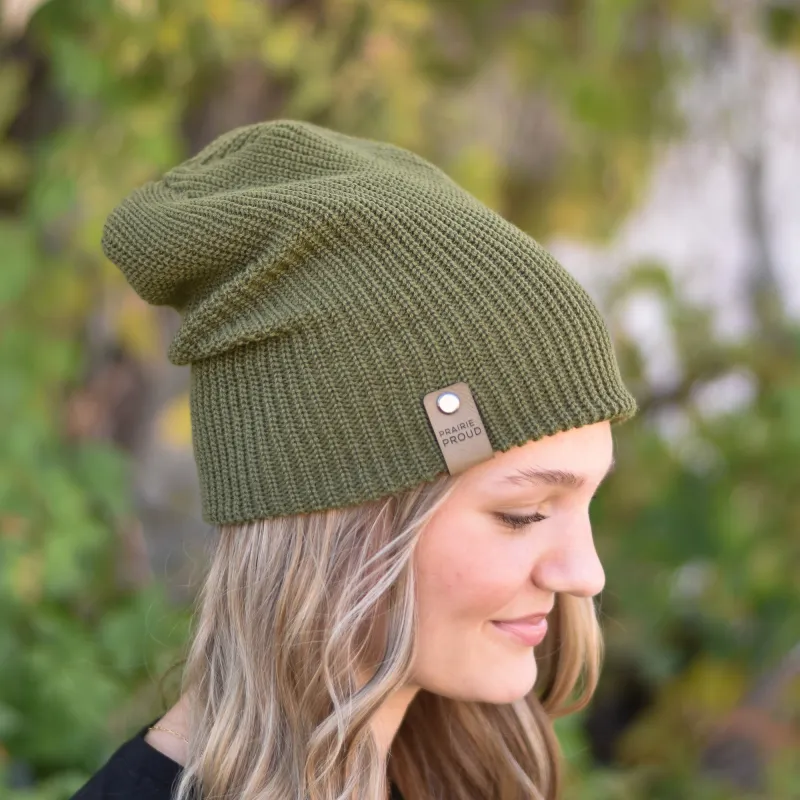 Unisex - Windchill Slouch / Beanie - Army sold by Prairie Proud