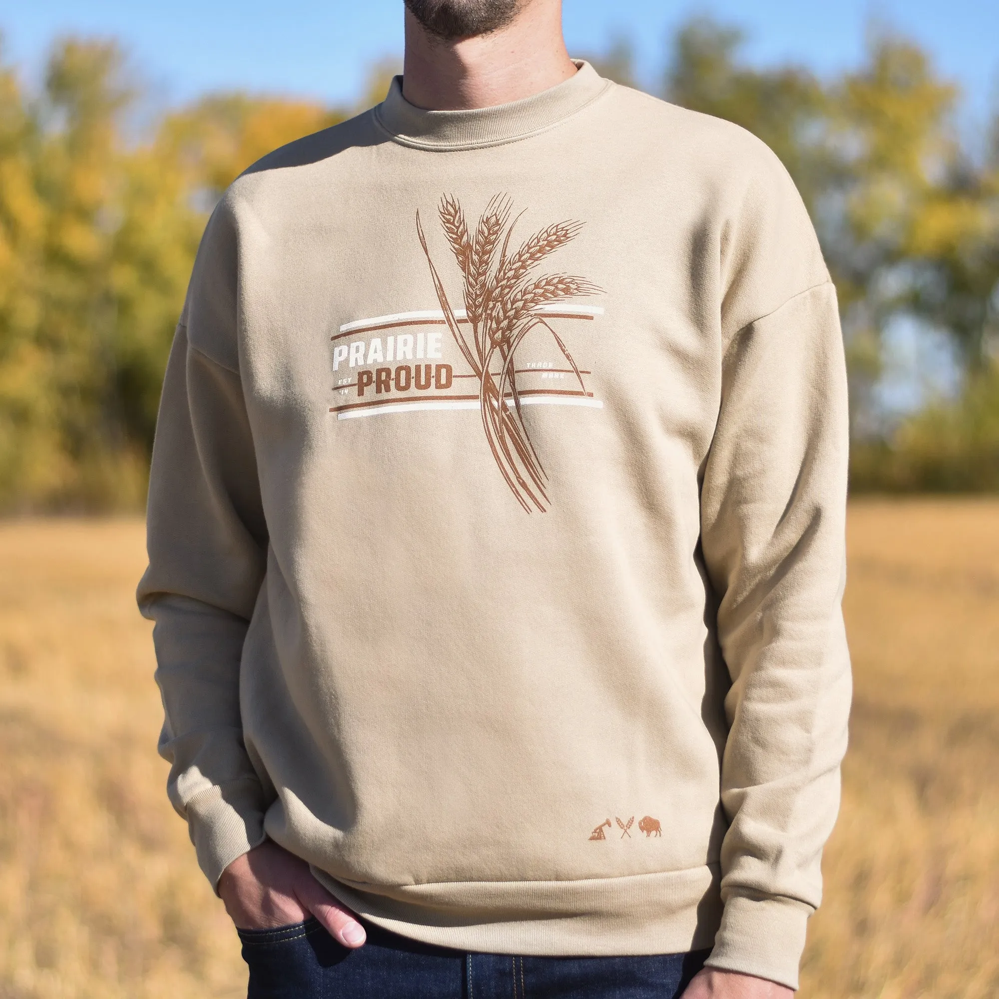 Unisex - Harvest 3.0 Drop Shoulder Sweater - Tan sold by Prairie Proud product image thumbnail 2