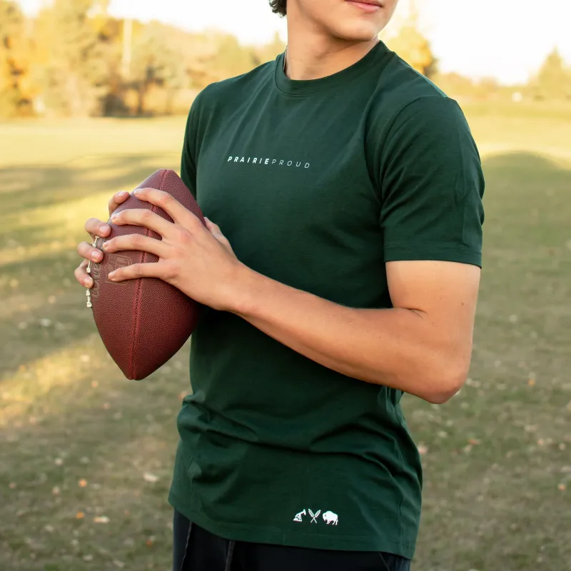 Mens - Staple Athletic Crew T - Forest sold by Prairie Proud