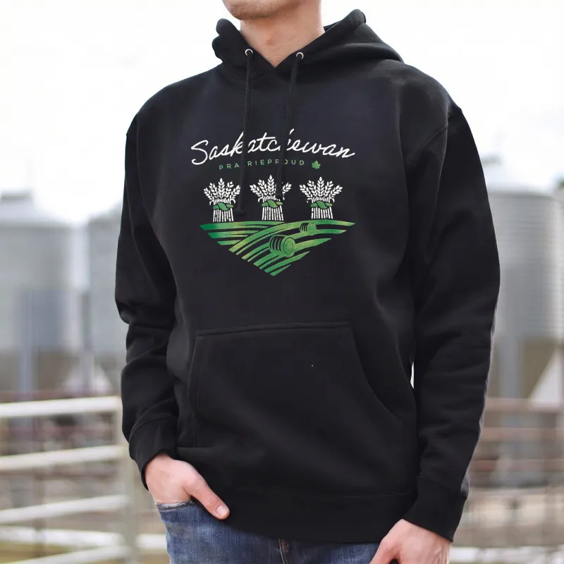 Unisex - Sask 8.0 Hood - Black made by Prairie Proud