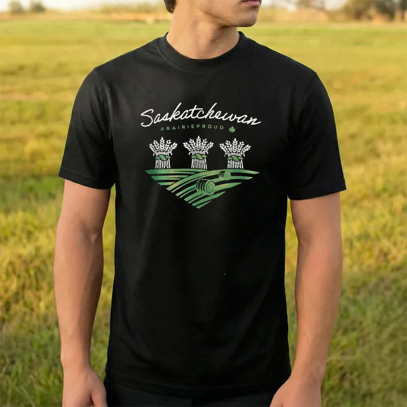 Mens - Sask 8.0 Athletic Crew T - Black sold by Prairie Proud