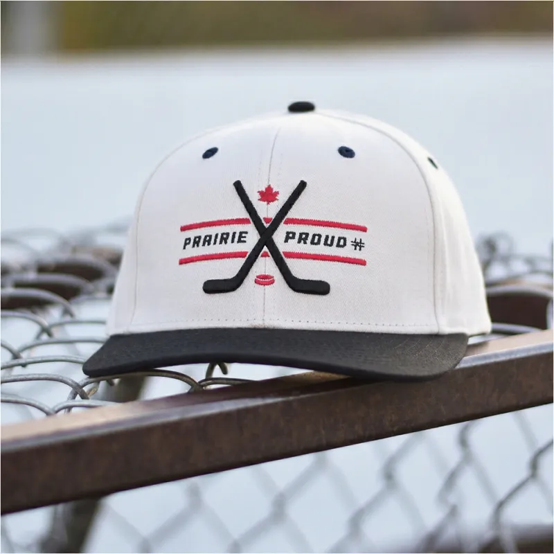 PRE-ORDER - Unisex - ODR 4.0 x SK Hockey Heroes Snapback - Black / Red / Cream made by Prairie Proud