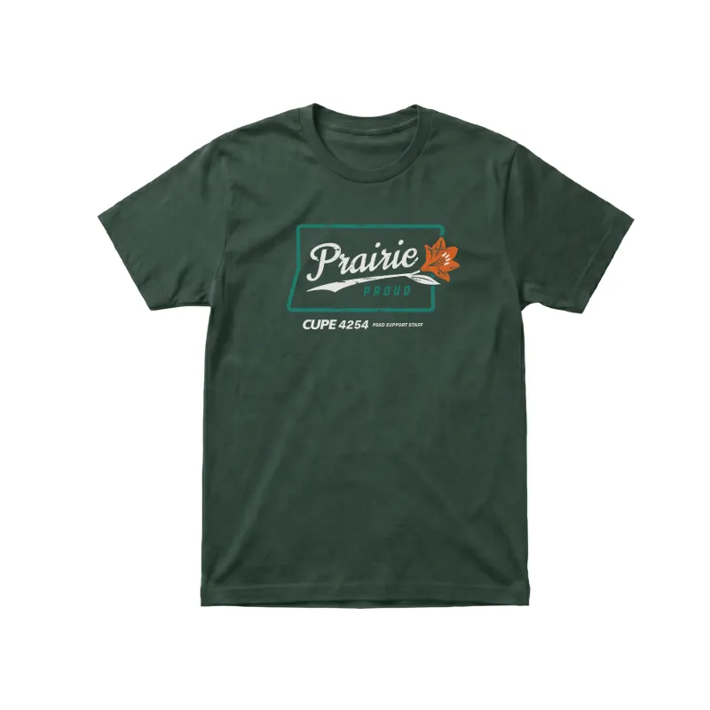 Unisex - Retro x CUPE 4254 Crew T - Forest made by Prairie Proud