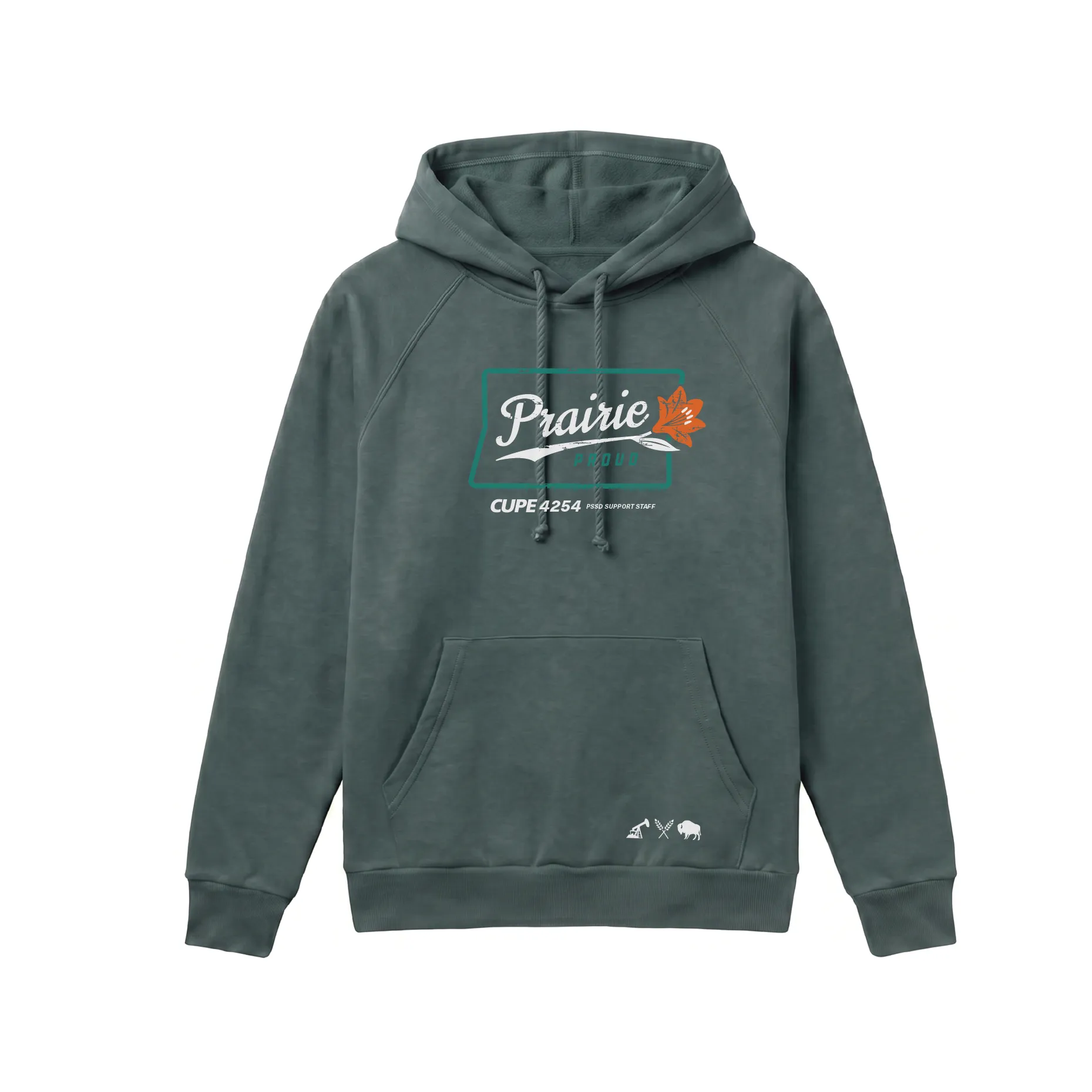 Unisex - Retro x CUPE 4254 Hood - Forest sold by Prairie Proud