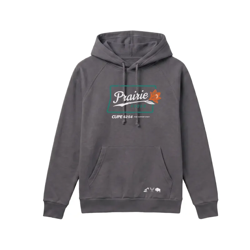 Unisex - Retro x CUPE 4254 Hood - Charcoal made by Prairie Proud