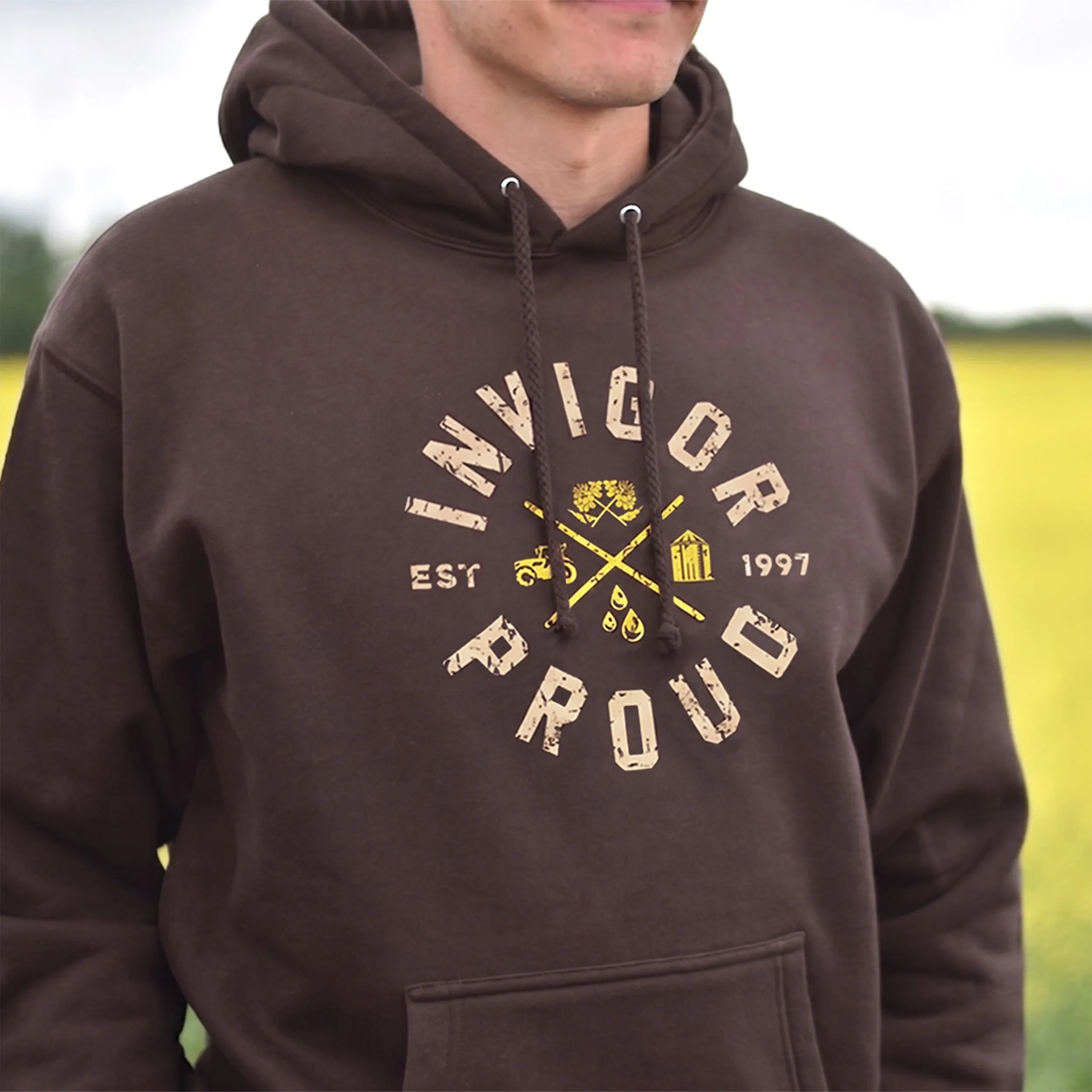 Unisex - InVigor Proud Collab Hood - Brown sold by Prairie Proud