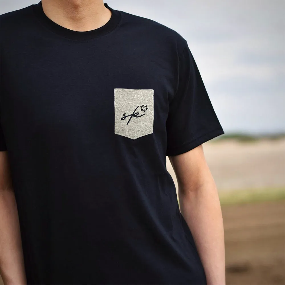 Mens - Sask 5.0 Pocket T - Black / Grey sold by Prairie Proud