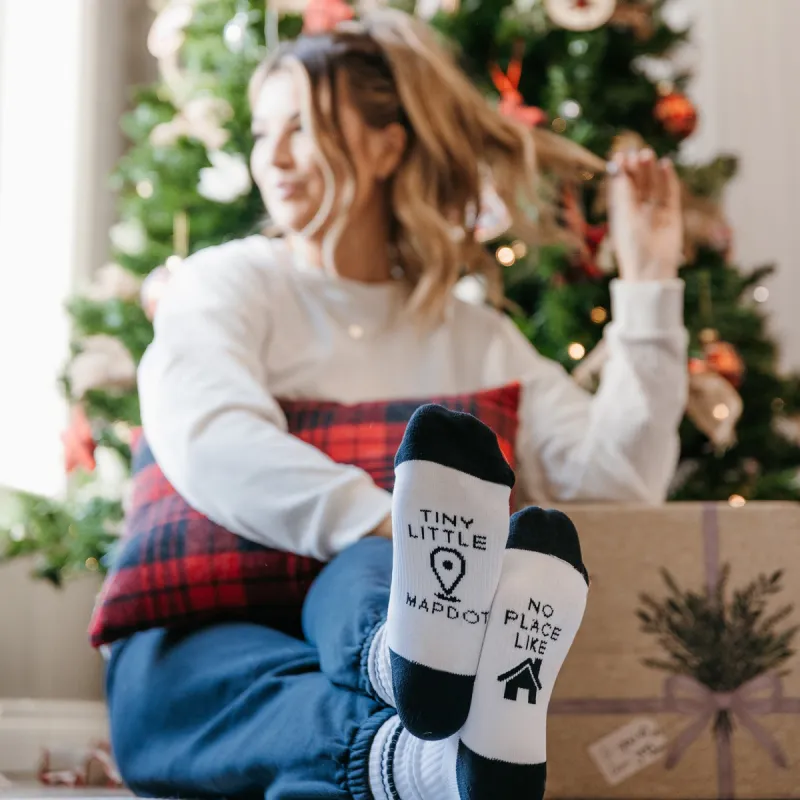 Unisex - Handpicked by Jess Collab Socks - Black / White sold by Prairie Proud