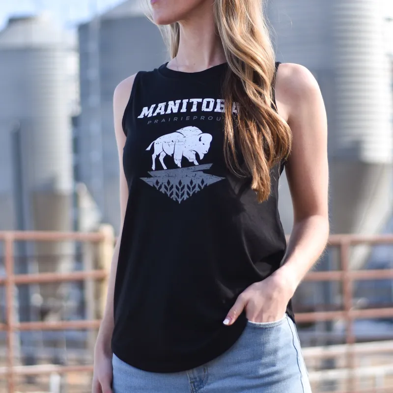 Ladies - Manitoba 7.0 Scoop Tank - Black sold by Prairie Proud