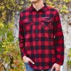 Unisex - Buffalo Plaid Flannel - Red / Black sold by Prairie Proud