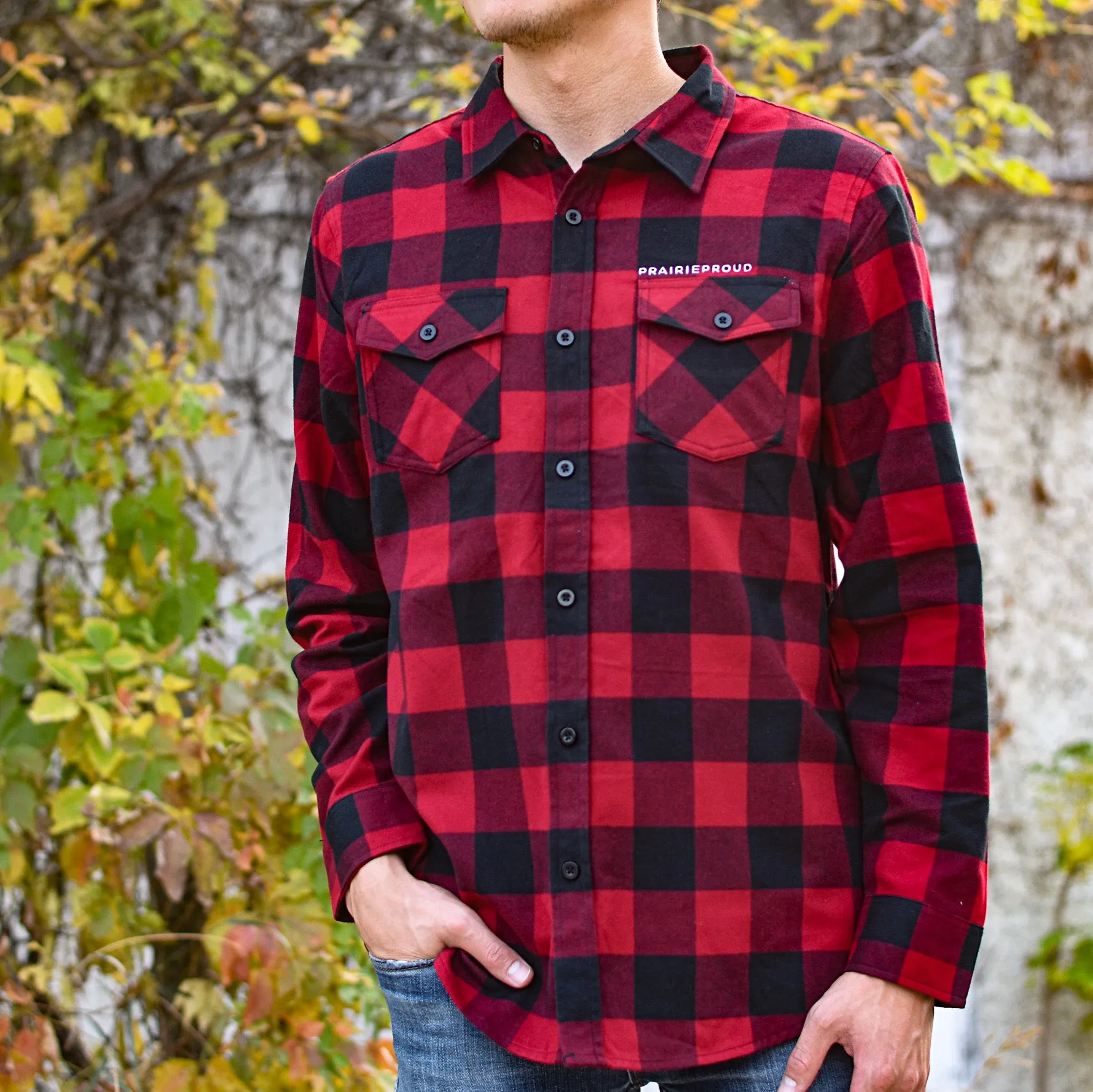 Unisex - Buffalo Plaid Flannel - Red / Black sold by Prairie Proud product image thumbnail 3