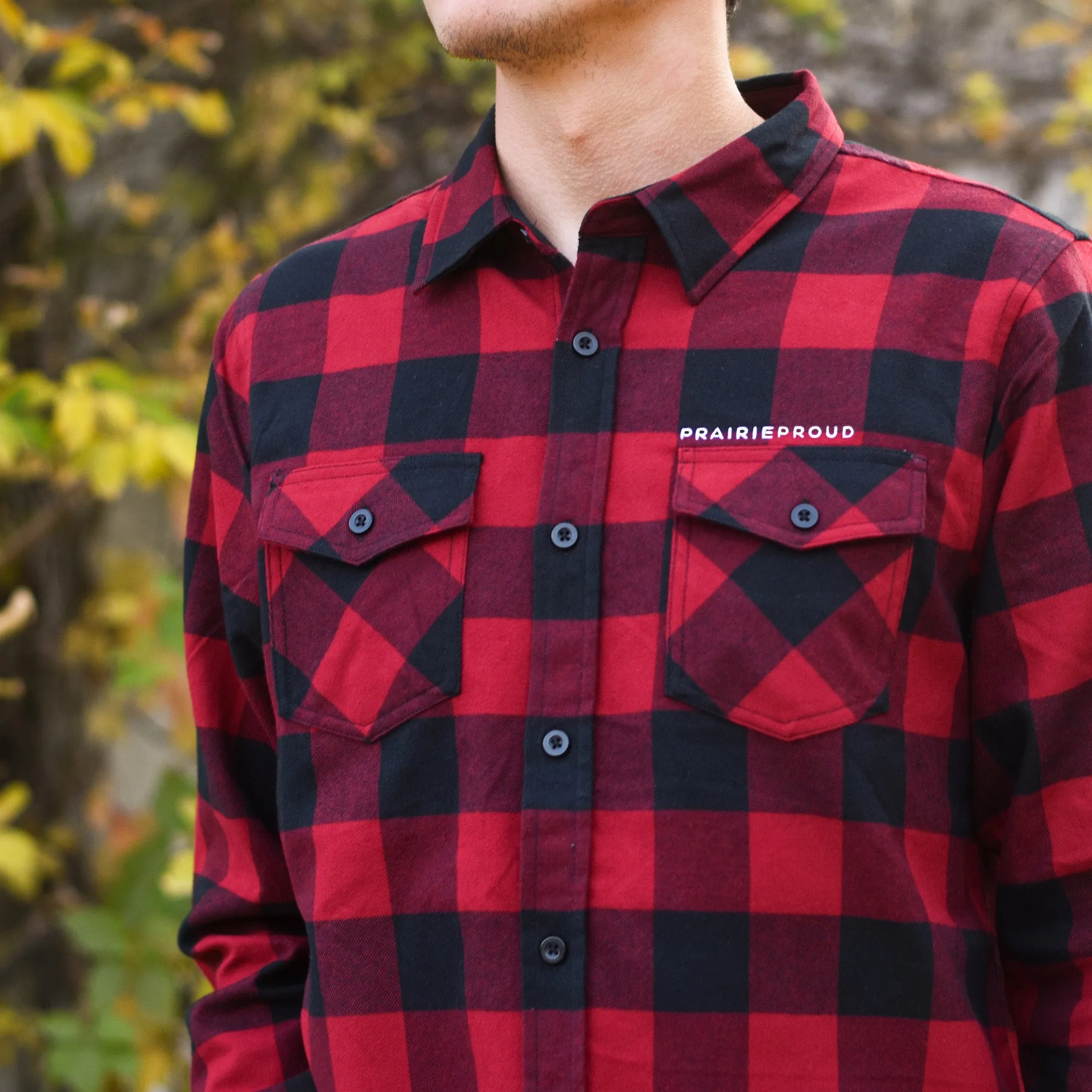 Unisex - Buffalo Plaid Flannel - Red / Black sold by Prairie Proud
