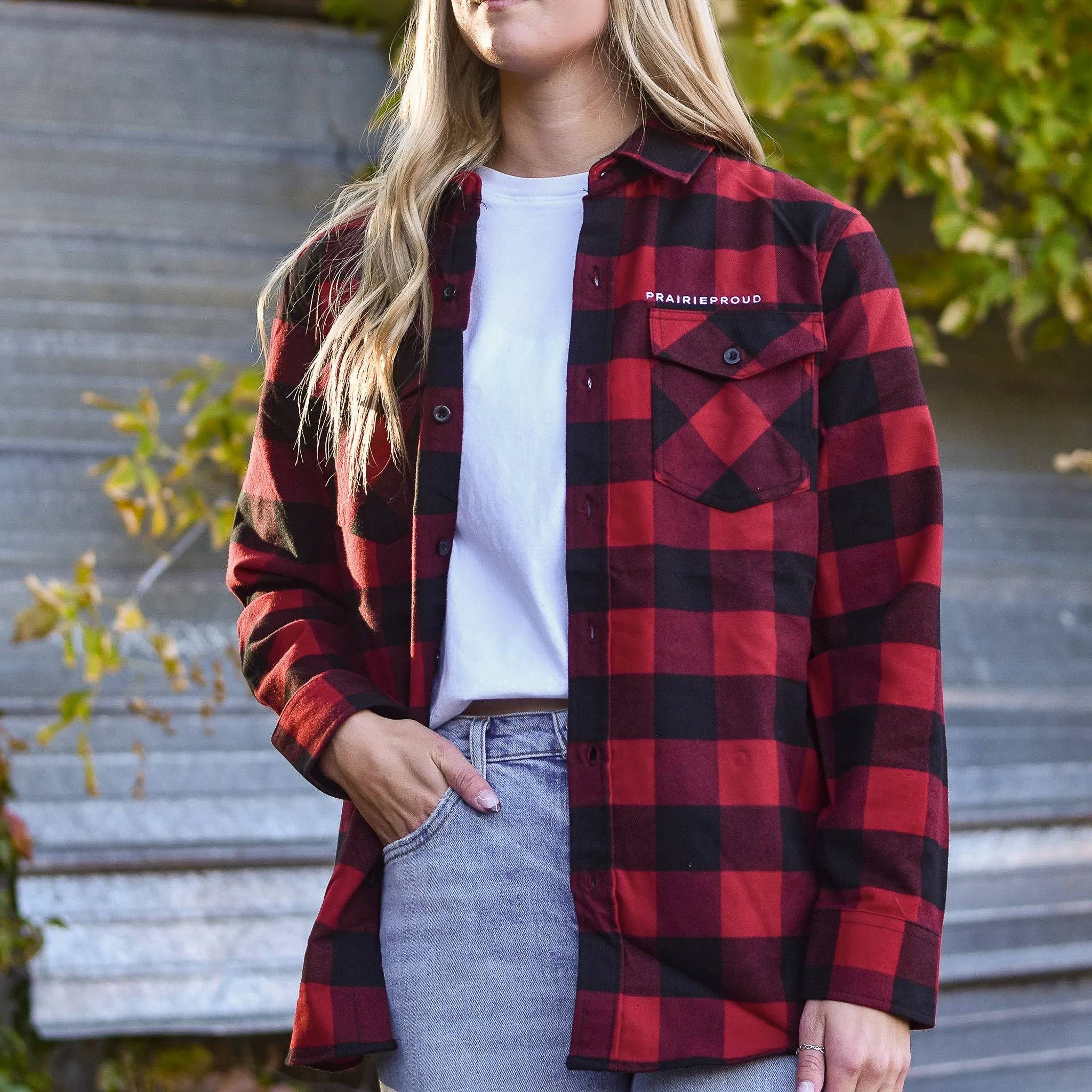 Unisex - Buffalo Plaid Flannel - Red / Black sold by Prairie Proud product image thumbnail 2
