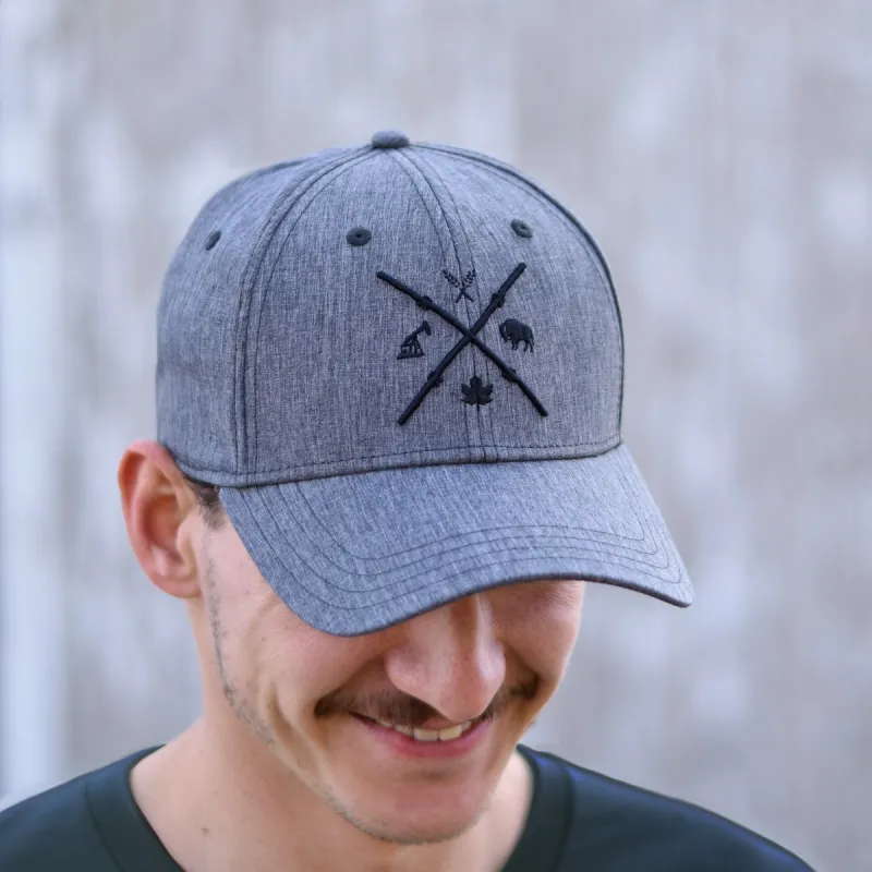 Unisex - Barb Wire Athletic Flexfit - Heather Charcoal sold by Prairie Proud